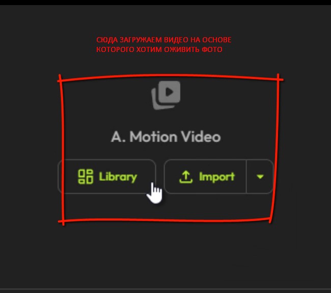 Загружаем видео движения (Motion Video) в viggle